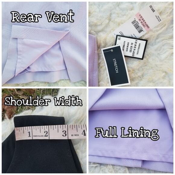 Sleeveless Colorblock Dress Stretch Lilac Purple Black Nine West Size 10 NWT - Picture 6 of 8